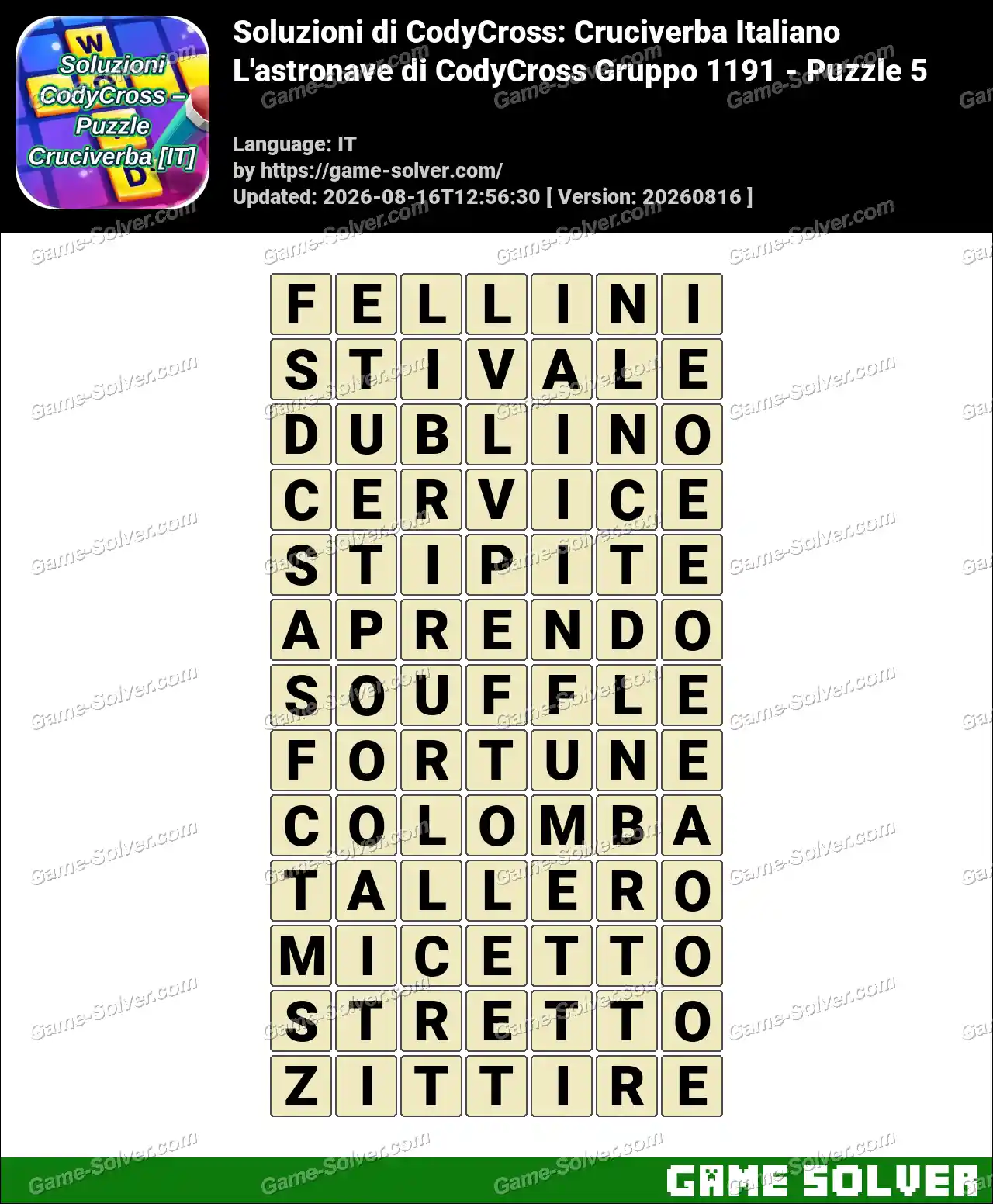 Soluzioni di CodyCross: Cruciverba Italiano L’astronave di CodyCross Gruppo 1191 – Puzzle 5